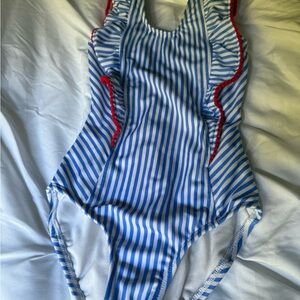 Cat & Jack Blue and White Striped Swimwear